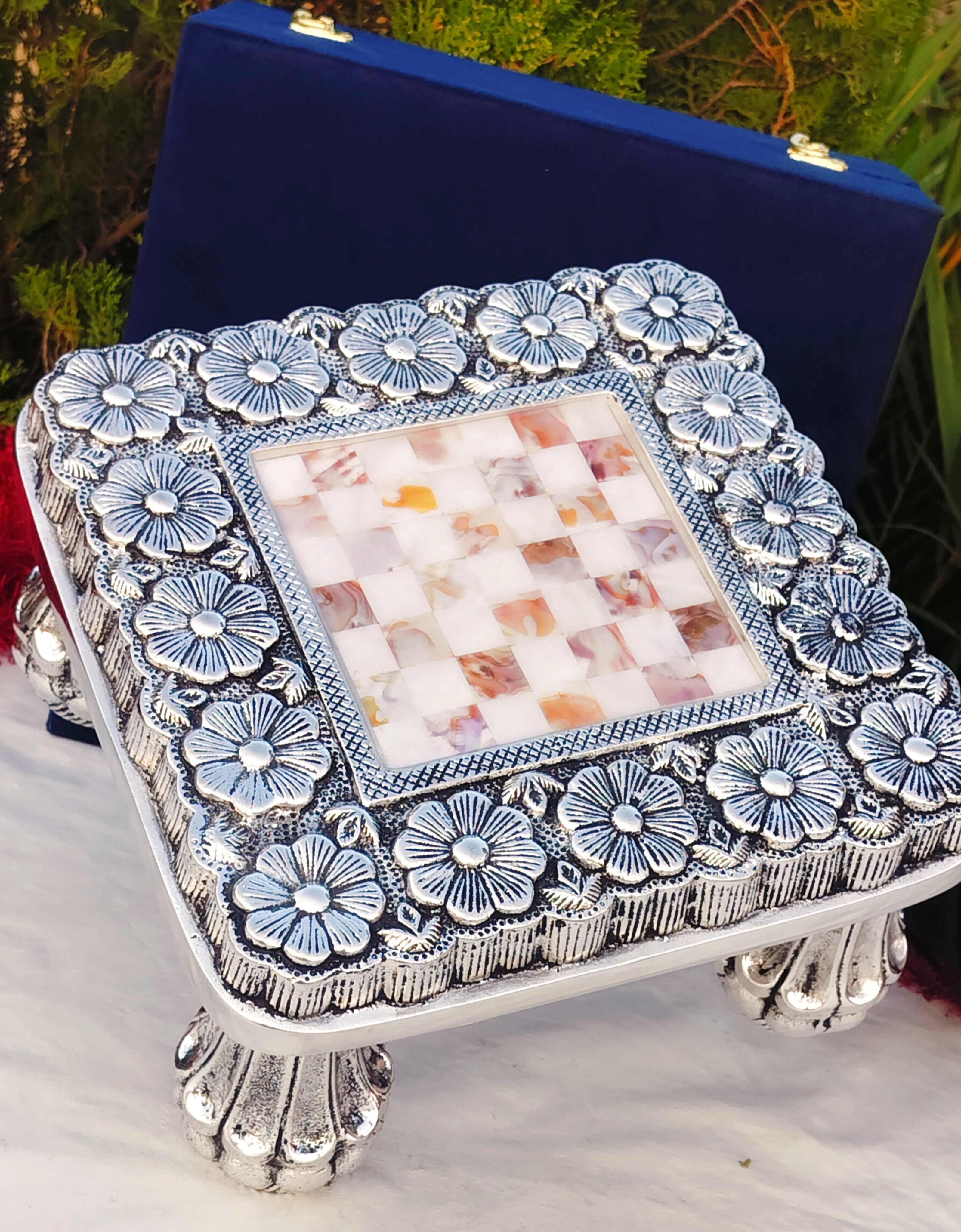 Additional image for Antique German silver Flower chowki