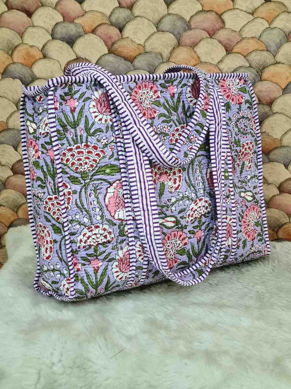 Cotton Quilted Tote Bag