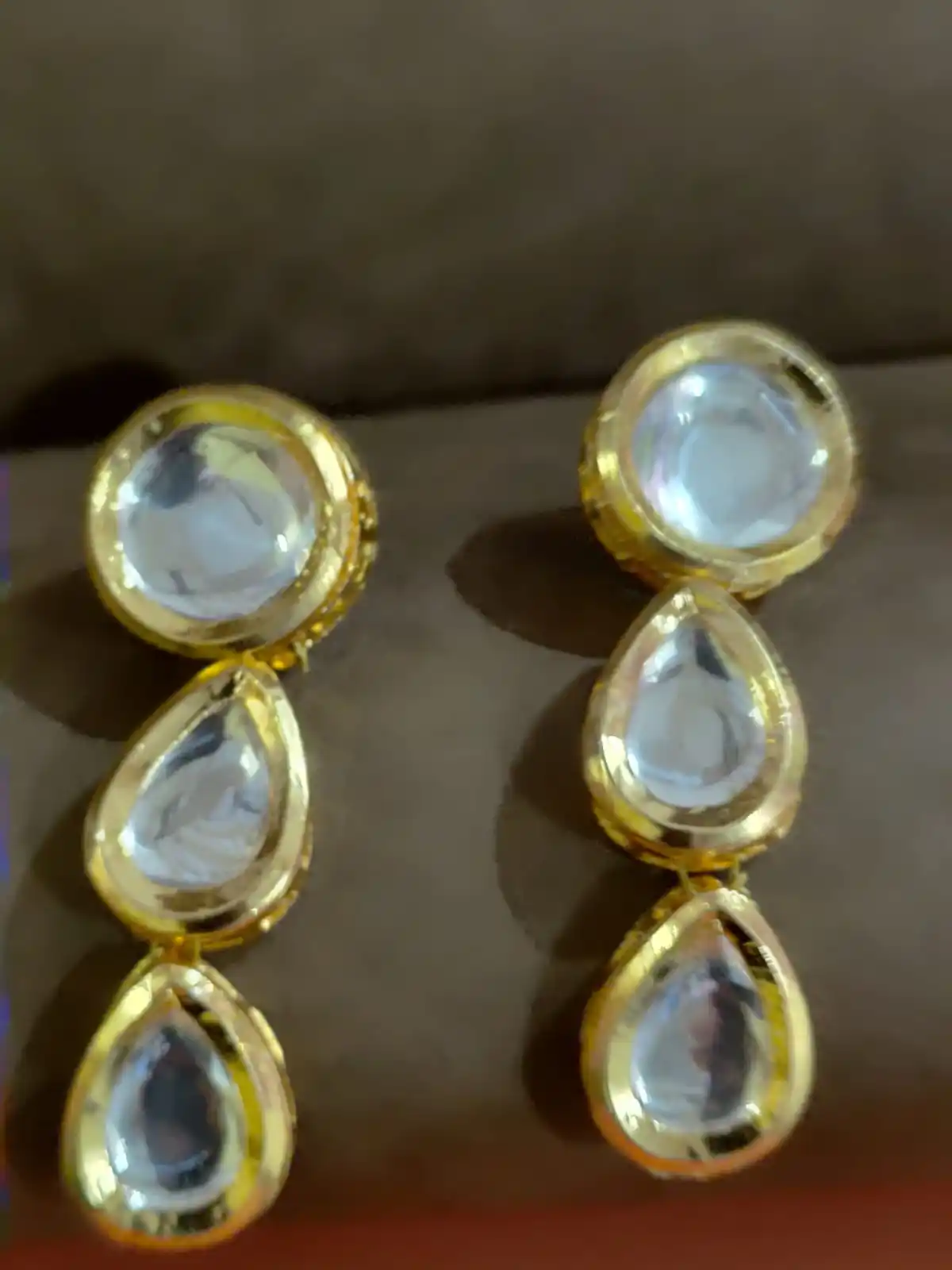 Additional image for Trending Luxe Kundan Drop Earrings