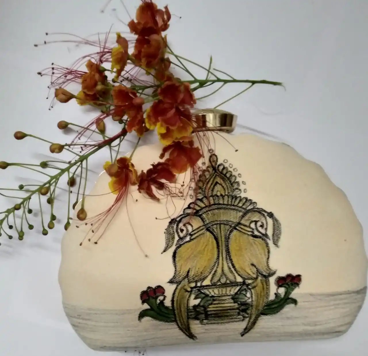 Additional image for Parrot Hand-Painted Canvas Clutch